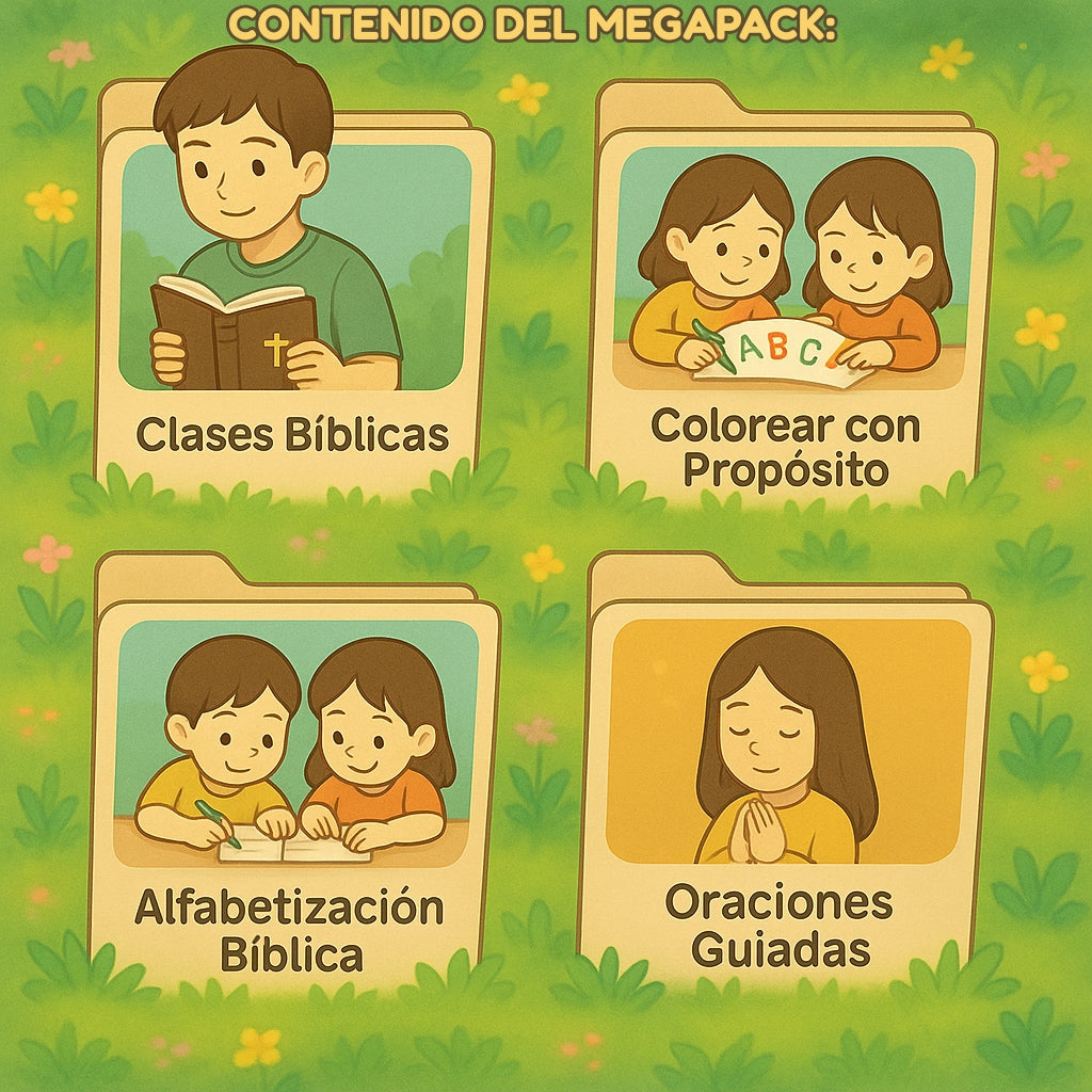 Megapack Digital de Actividades Cristianas +1000 actividades imprimibles para niños y jóvenes
