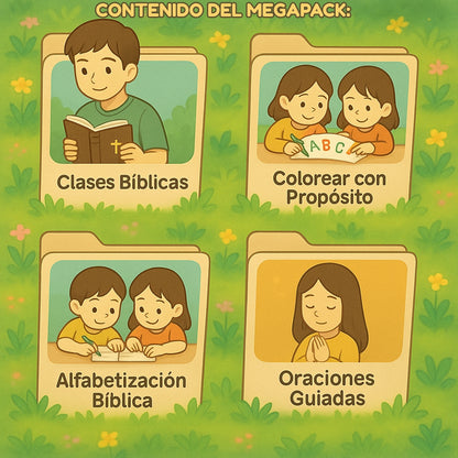 Megapack Digital de Actividades Cristianas +1000 actividades imprimibles para niños y jóvenes
