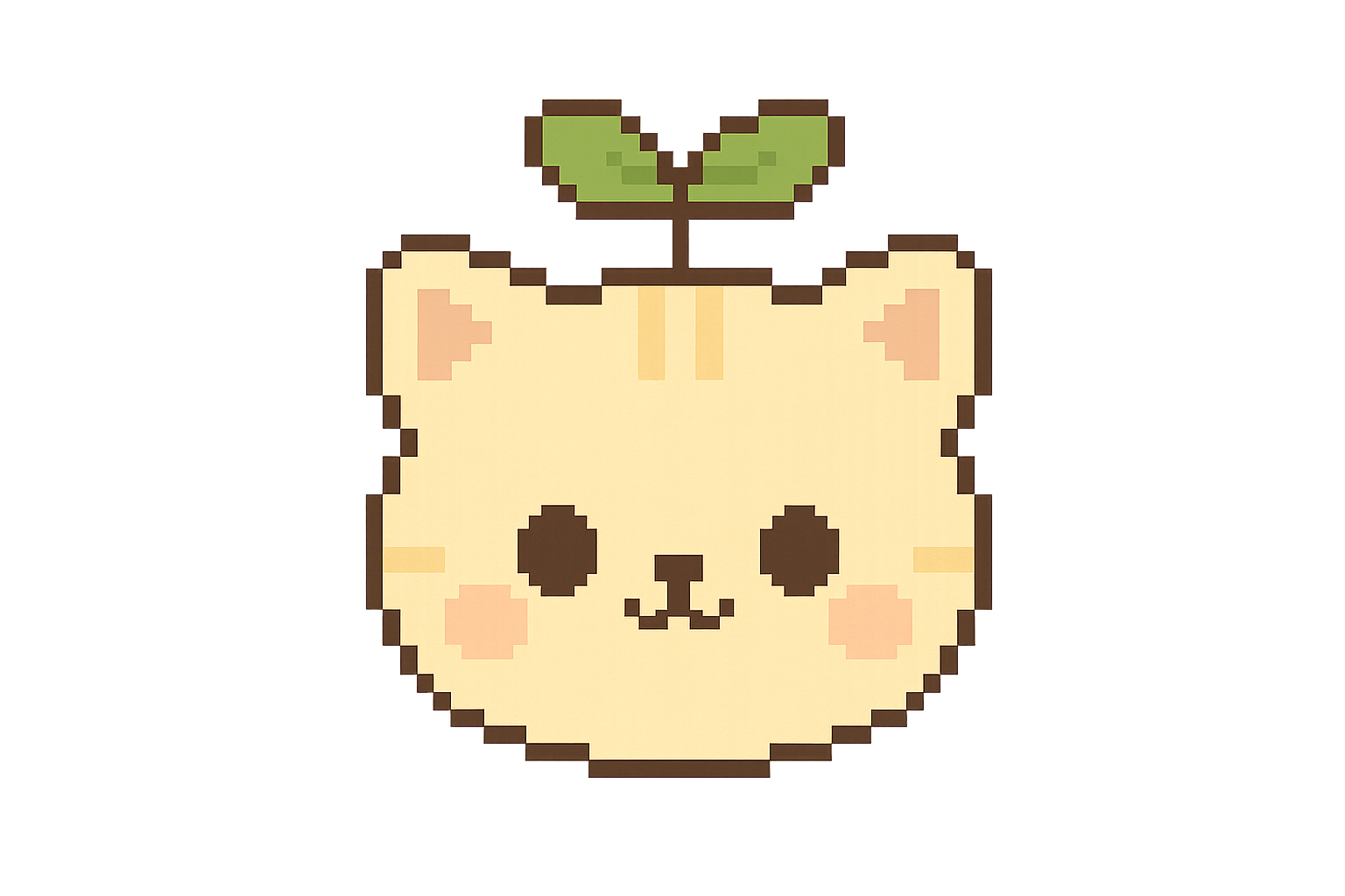 favicon de gatito tierno con semilla en la cabeza